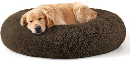 Dog Beds Large Sized Dog and Cats, 32in Pet Beds for Large Pet, Washable Indestructible Extra Large Dog Bed (Coffee)