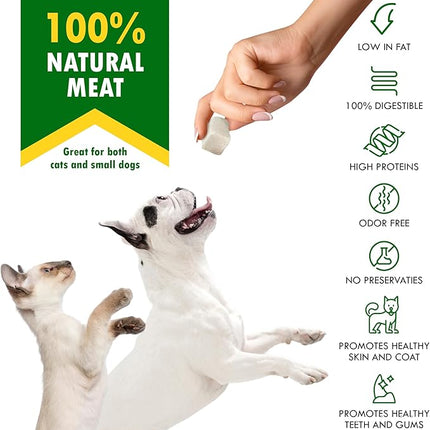 Beloved Pets Dog & Cat Treats Freeze Dried Chicken Cubes 5.3 oz - All Natural Meat Raw Pet Food - Human Grade High-Protein Snacks & Grain-Free Jerky Chews for Cats and Small Dogs