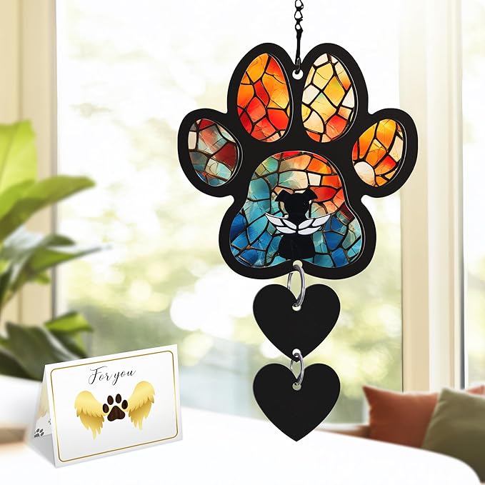 DIY Dog Angel Memorial Suncatcher, Loss of Dog Sympathy Gift, Dog Remembrance Gift, Dog Memorial, Dog Memorial Gifts for Loss of Dog