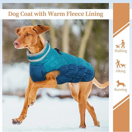 Large Dog Coat, XXLarge Dog Winter Coat, Waterproof Pet Jacket with Back Zipper,Extra Large Pet Coats, Warm Fleece Jacket with D-Ring, Windproof Winter Clothes Golden Retriever,XXL