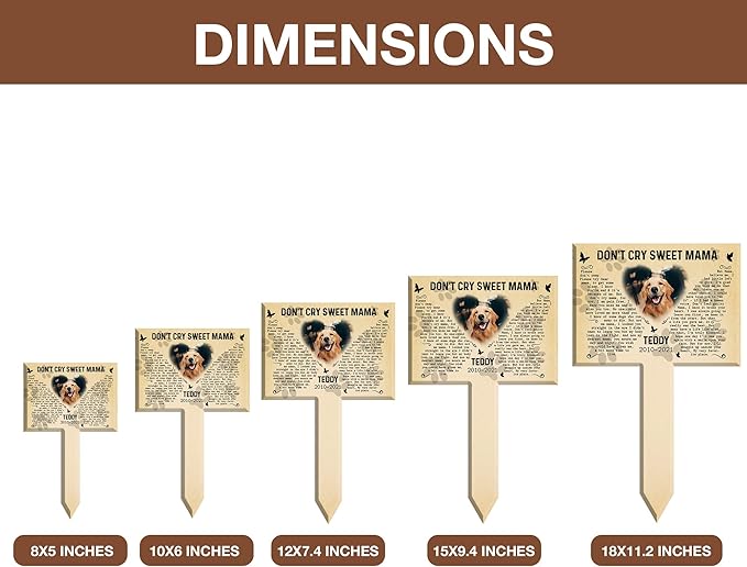 Personalized Pet Memorial Garden Stake Animal Cross Stake Pet Cemetery Memorial Gifts for Friends Christmas Remembrance Gifts Custom Plaque for Someone Who Lost Grief Funeral Loss