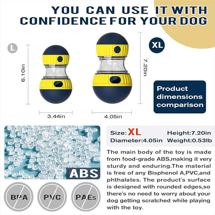 Extra-Large Size Dog Enrichment Toy for Medium/Large Aggressive Chewer Breed Dogs Treat Dispenser Ball Stimulating Game Indoor Food Dispensing Balls Puzzles Feeder Christmas & New Year Gift