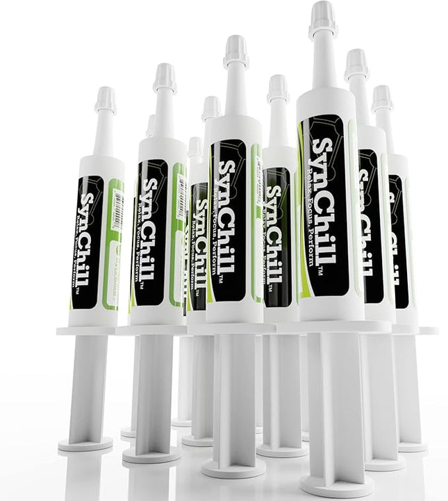 SynChill Oral Horse Supplement Gel, 100% Natural Nutritional Support, Helps Maintain Focus & Composure, Trusted by Equine Professionals, Drug-Free & Made in USA - 12-Pack