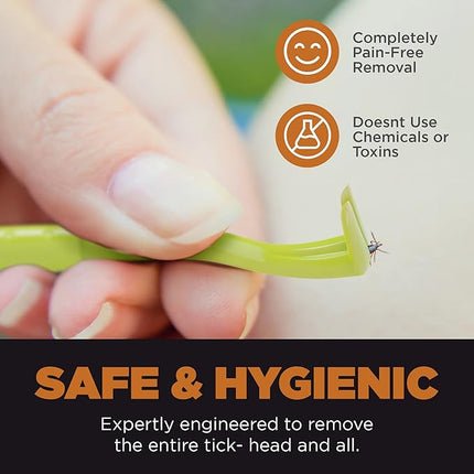 Homesake Tick Removal Tool for Dogs, Cats and Humans | Removes Entire Head & Body | Pain-Free Ticks Remover | 100% Chemical-Free | 2 Packs of 3