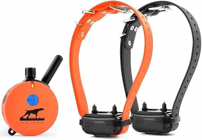 Educator E-Collar Humane Dog Training Collar with Remote, 100 Safe Tapping Stimulation Levels, Night Light, Waterproof, Rechargeable, 1 Mile 2 Large Dogs, Orange