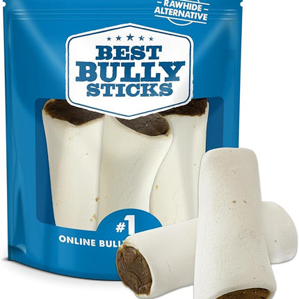 Best Bully Sticks 5-6 Inch Chicken and Apple Filled Shin Bones for Dogs - 5 Count (Pack of 1) - Easily Digestible, Long-Lasting, Refillable Treat