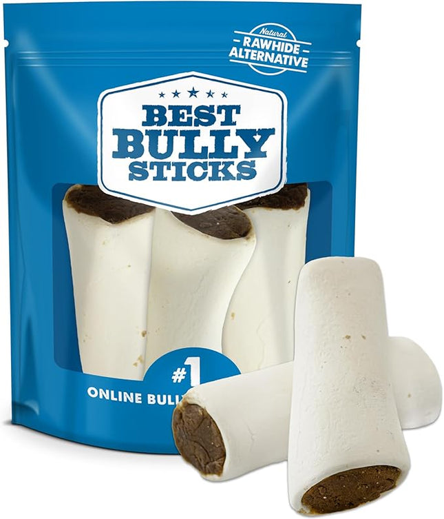 Best Bully Sticks 5-6 Inch Chicken and Apple Filled Shin Bones for Dogs - 5 Count (Pack of 1) - Easily Digestible, Long-Lasting, Refillable Treat