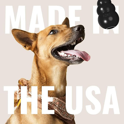 KONG Extreme Dog Toy - Fetch & Chew Toy - Treat-Filling Capabilities & Erratic Bounce for Extended Play Time Most Durable Natural Rubber Material - for Power Chewers - for Large Dogs