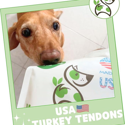 Nature Gnaws USA Turkey Tendons for Dogs (8oz) - Delicious Grain Free Reward Snack for Small, Medium & Large Breeds - Premium Natural Dog Chew Treats