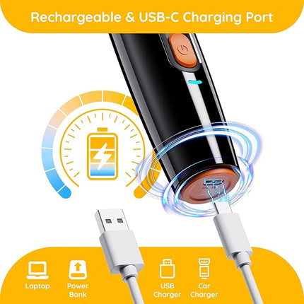 Bonve Pet Nail Grinder for Dogs - Electric Dog Nail Trimmers with 2 LED Lights Super Quiet, Coarse & Fine Grinding Wheels. Rechargeable, 2 Speeds for Small Large Dogs & Cats