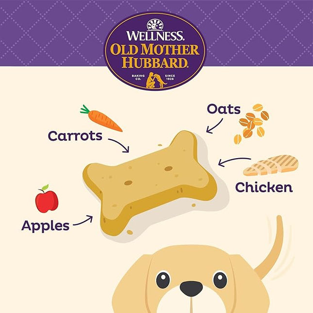 Old Mother Hubbard Wellness Puppy Dog Biscuits, Natural, Training Treats for Puppies, Oatmeal & Chicken Flavor, Mini Size, (20 Ounce Bag)