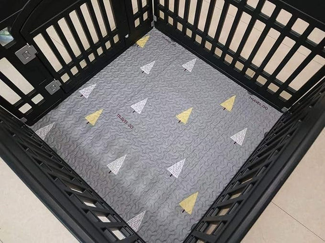 New Upgrade Dog Playpen Mat Crate Mat Puppy Pads,Leak-Proof Dog Crate Pad,Anti-Slip Bottom[PLAYPEN NOT Included ] Reusable Whelping Playpen Crate Reusable Washable Pet Mattress Pad Pet Training Pad