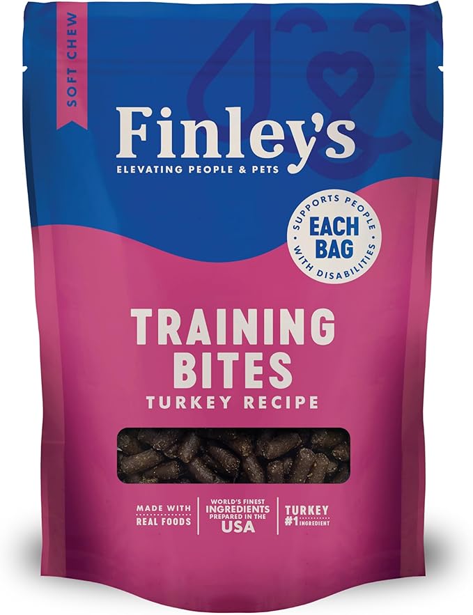 Finley's Turkey Training Bites, Low Calorie, All Natural Soft Chew Dog Treats, 16 Ounce (Pack of 1)
