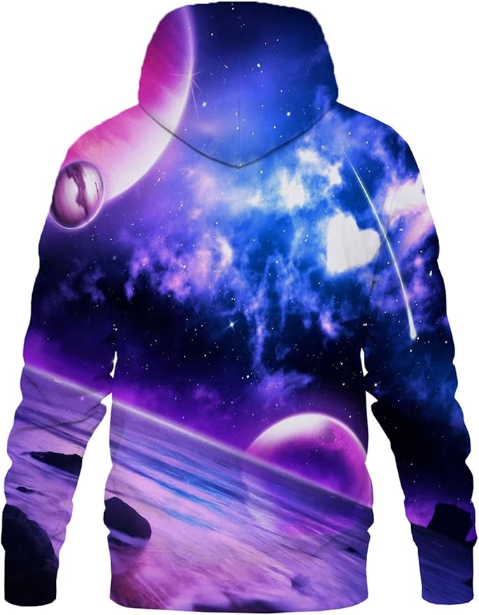 Yasswete Unisex Adults 3D Printed Fashion Hoodies for Men Women Pullover Novelty Sweatshirts with Big Pockets