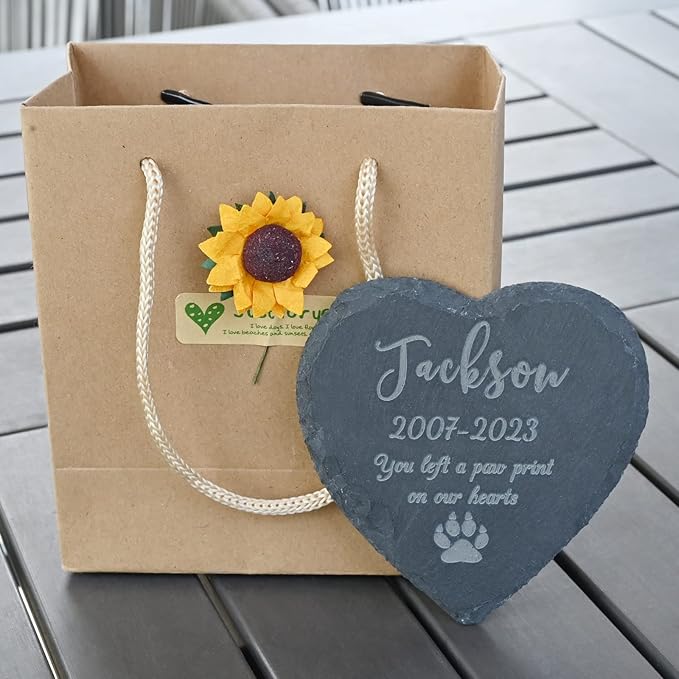 Gift for Loss of Pet, Personalized Memorial Stones, Pet Memorial Gifts for Cats, Lost Dog Sympathy Gift, Bereavement Remembrance Gifts for Loss of Pet - Pet Loss Gift