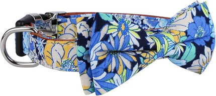 Faleela Cute Soft Girl Dog Collar with Bow, Bowtie Dog Collar for Boy,Detachable Adjustable Collar for Small Medium Large Pet