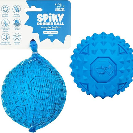 Best Pet Supplies Squeaky Dog Toys with Soft Durable Fabric for Small, Medium and Large Pets Interactive Toy for Indoor Play, Supports Active Biting and Play - Blue (L:3.5")