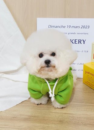 QWINEE Alien Dog Hoodie Dog Warm Jacket Coat Puppy Sweatshirt Christmas Halloween Dog Costume Cosplay Winter Dog Clothes Pet Apparel for Small Medium Dogs Cats Kitten Solid Green XS