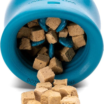 WEST PAW Toppl Durable Dog Treat Puzzle Toy for Large Dogs- Engaging Interactive Chew Toy for Mental Stimulation, Slow Feeding- One and Quarter Cup Capacity - River Blue, XL