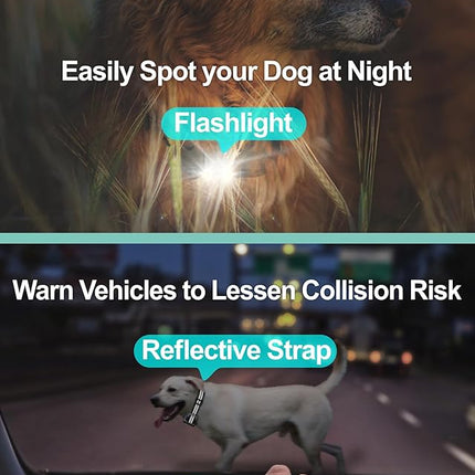 F-color Dog Shock Collar with Remote Control - 2600FT Dog Training Collar 3 Pack with Beep Vibration Shock and Light, Waterproof E Collar for Dogs Training for Large Medium Breeds