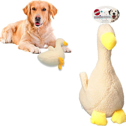 SPOT 13in Vermont Style Fleece Duck Dog Toy – Soft Plush Squeaky Comfort Toy for Medium & Large Dogs and Puppies – No Plastic Parts – Safe for Light Chewers – Calming & Cuddly Indoor Pet Toy