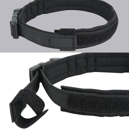 EXCELLENT ELITE SPANKER Nylon Puppy Dog Collar Adjustable Soft Padded Collar Heavy Duty Quick-Release Buckle Lightweight No-Choke for Small Medium Dogs(BLK,S)