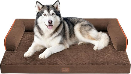 Dog Bed Large Sized Dogs-Orthopedic Waterproof Bed for Dogs,Large Dog Beds with Washable Removable Cover & Non-Slip Bottom