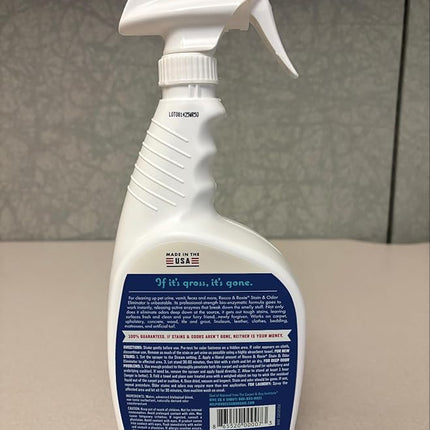Rocco & Roxie Supply Co. Stain & Strong Odor Eliminator, Enzyme Cleaner, Pet Odor Eliminator for Home - Carpet Stain Remover for Cats & Dog Pee - Urine Destroyer - Carpet Cleaner Spray Clear, 32 Fl Oz