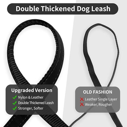Epesiri Golden Spike Collar for Dogs, Gold Spiked Dog Collar, Durable PU Leather Studded Dog Collar with Leash, Funny Mushrooms Rivet Small Puppy Pet Cat Adjustable Collar, Black M