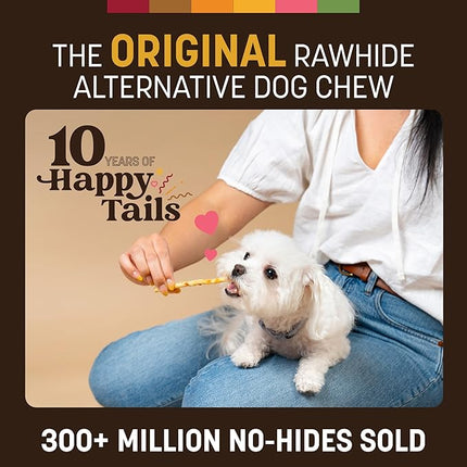 Earth Animal No Hide Stix - Long Lasting Rawhide Free Small Dog Chews Sticks, Peanut Butter - 20 Count Value Pack