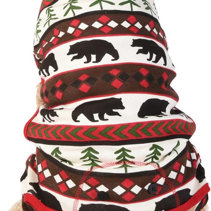 LazyOne Flapjacks, One-Piece Dog Sweater, Matching Family Pajamas for Dogs, Bear, Animal (Medium)