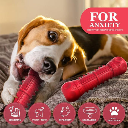 Dog Squeaky Toys for Aggressive Chewers, Durable Chew Toys for Large Medium Breed Dog, Dog Toys, Tough Durable Dogs Toys with Natural Rubber