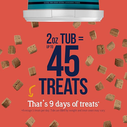 Stewart Beef Liver Dog Treats, 2 oz, ~45 Pieces, Freeze Dried Raw, Single Ingredient, 50% Protein Training Treats or Meal Topper in a Resealable Tub, Grain Free, Gluten Free (Pack of 2)