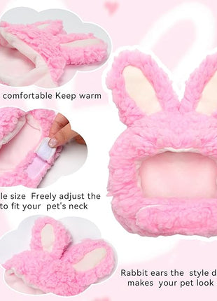 Cat Bunny Rabbit Ears Hat Costumes, Rabbit Ears for Dogs Party Costume Easter, Pet Accessory Cute Headwear, Easter Pet Costume for Cats Small Dogs Puppy (Pink)