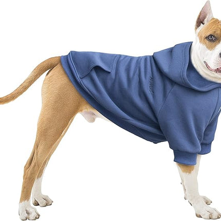 Large Dog Zipper Hoodies Clothes Zip Up Sweaters for Pitbull Labrador, Blue, 4X-Large