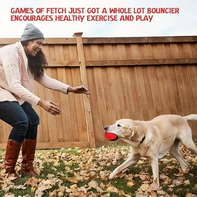 RHL Dog Squeaky Toys for Aggressive chewers Large Breed Balls Interactive Ball Toy Almost Indestructible Tough Durable Stick Medium Small Dogs Puppy Chew with Non-Toxic Natural Rubber