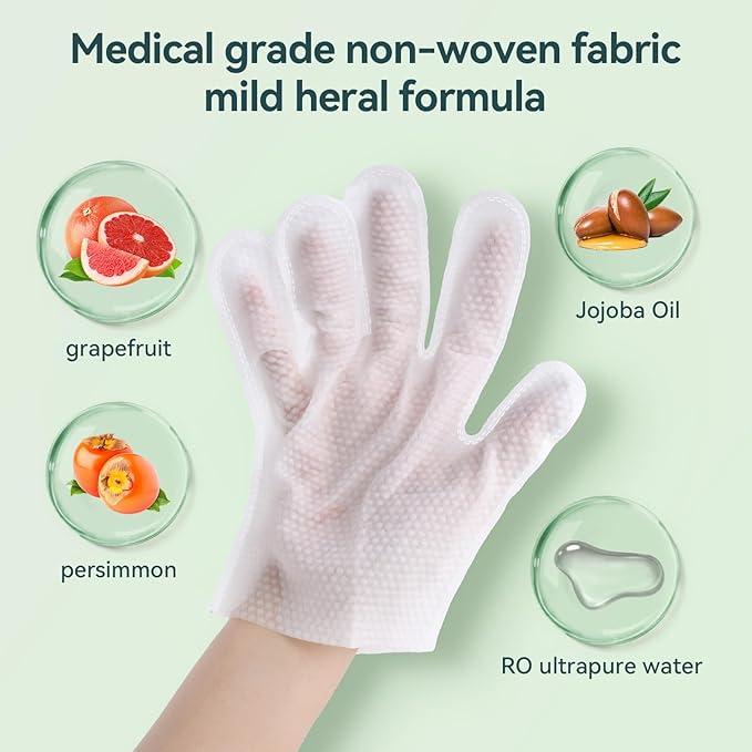 WLP Pet Glove Wipes for Dogs & Cats, Cleaning Deodorizing Hypoallergenic Hydrating Grooming Wipes, Individually Wrapped, Enriched with Aloe & Jojoba Oil for Daily Care, Traveling (12 PCS)