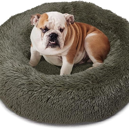 nononfish Dog Bed Mat for Medium Dogs, Army Green Orthopedic Pet Bed, 30x30x7 inches, High Density Fiber Cotton, Stuffed, Washable, Indoor, 30 pounds Weight Capacity