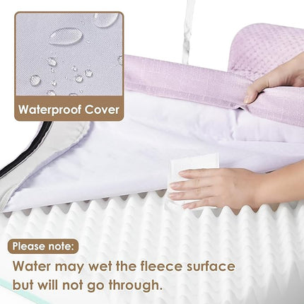 EHEYCIGA Memory Foam Dog Bed XLarge Sized Dogs, Extra Large Dog Bed Orthopedic with Washable Removable Cover, Waterproof XL Pet Bed Couch, 44x32x6.5 Inches, Lilac