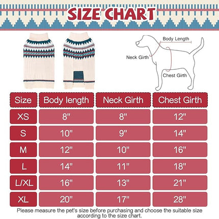 BINGPET Elastic Turtleneck Sweater for Medium Large Dogs - Sleeveless Knit Puppy Sweater for Girls Boys - Christmas Fall Winter White, L