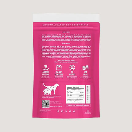 Natural Rapport Sweet Potato Bites - The Only Treat Dogs Need - 100% Dehydrated Sweet Potato Pet Treats (8 oz)