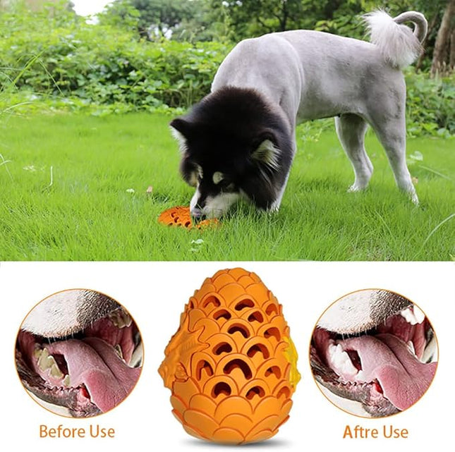 Dragon Egg Dog Chew Toys for Aggressive Chewers - Toughest Indestructible Dog Toys for Aggressive Heavy Chewers Lifetime Replacement, Tough Toys for Medium Large Dogs (Orange)
