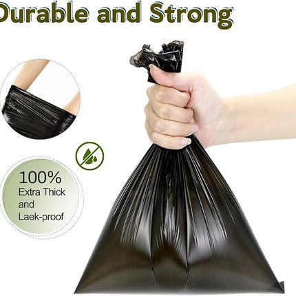 Dog Poop Bags Rolls Refill: TVOOD 280 Count Unscented Doggie Poop Bags with Dispenser Leak Proof and Thick Poo Bag for Pet Waste (Black)