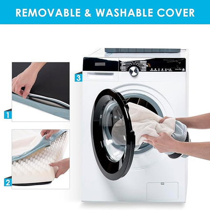 Extra Large Orthopedic Dog Bed for Big Dogs - XL Waterproof Dog Bed with Removable Washable Cover & Anti-Slip Bottom, Crate Bed, Deluxe Plush Pet Bed Mat (Blue)