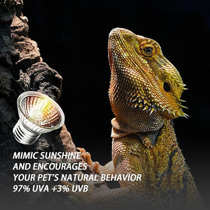 6-Pack 25W UVA Bulbs, Light Turtle Heat Lamp for Reptiles and Amphibian Tanks, Terrariums and Cages, Fit E26 Heat Reptile Lamp,Works with Various Lamp Fixtures