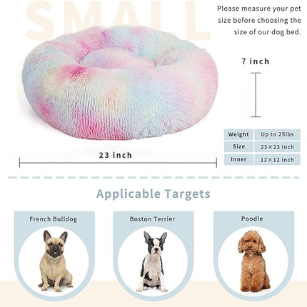 nononfish Puppy Beds for Small Dogs Washable for Crate 23 Inches Self Warming Anti Anxiety