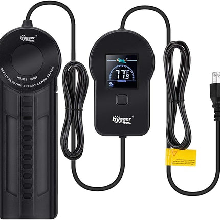 hygger 800W Aquarium Heater, Submersible Fish Tank Water Heater with External Color LED Digital Temperature Controller, Fast Heating for 120-180 Gallon
