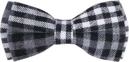 Faleela Soft &Comfy Bowtie Dog Collar,Detachable and Adjustable Bow Tie Collar,for Small Medium Large Pet (Medium (Pack of 1), Black and Whit)