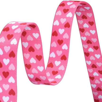 Dog Collar and Leash Set - Adjustable Heart Dog Collar - Love Theme - Perfect for Small Medium Large Dogs(Pink Heart Set,M)