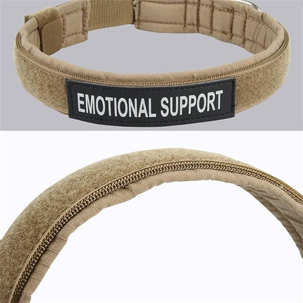 EXCELLENT ELITE SPANKER Tactical Small Puppy Dog Collar Nylon Adjustable Heavy Duty Military for Small Medium and Large Dogs Pet Soft Padded Dog Collar(COB-M)